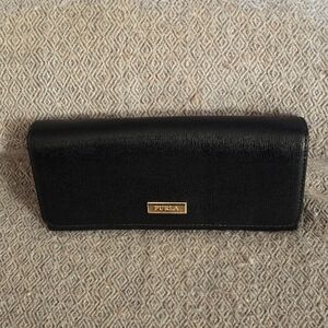 Furla black leather wallet